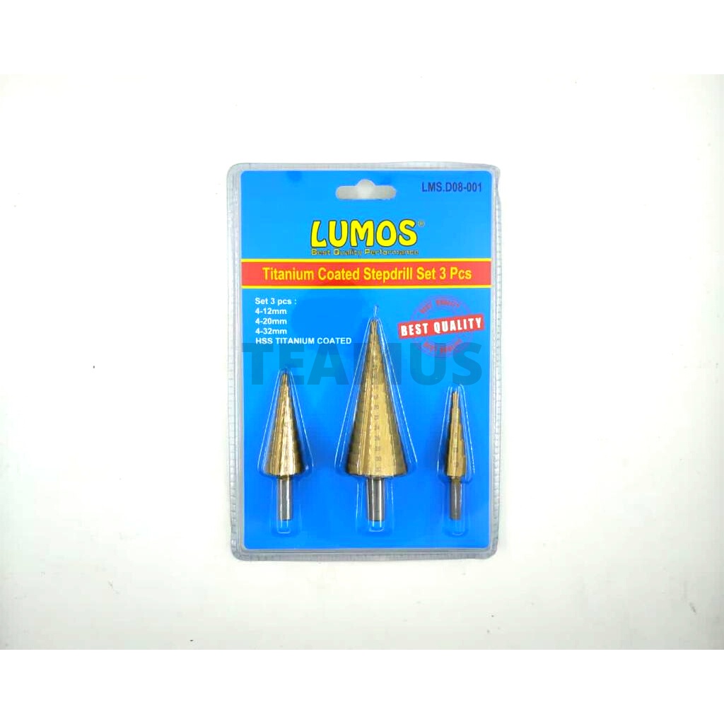 Jual Mata Bor Pagoda Besi Step Drill Bit 3-12MM , 4-12MM, 4-20MM , 4 ...