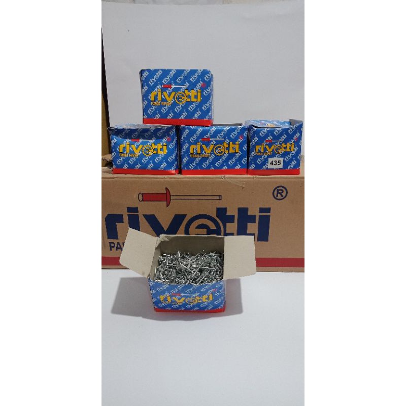 Jual PAKU RIVET MERK RIVETTI type 435 ISI 1000 PCS | Shopee Indonesia