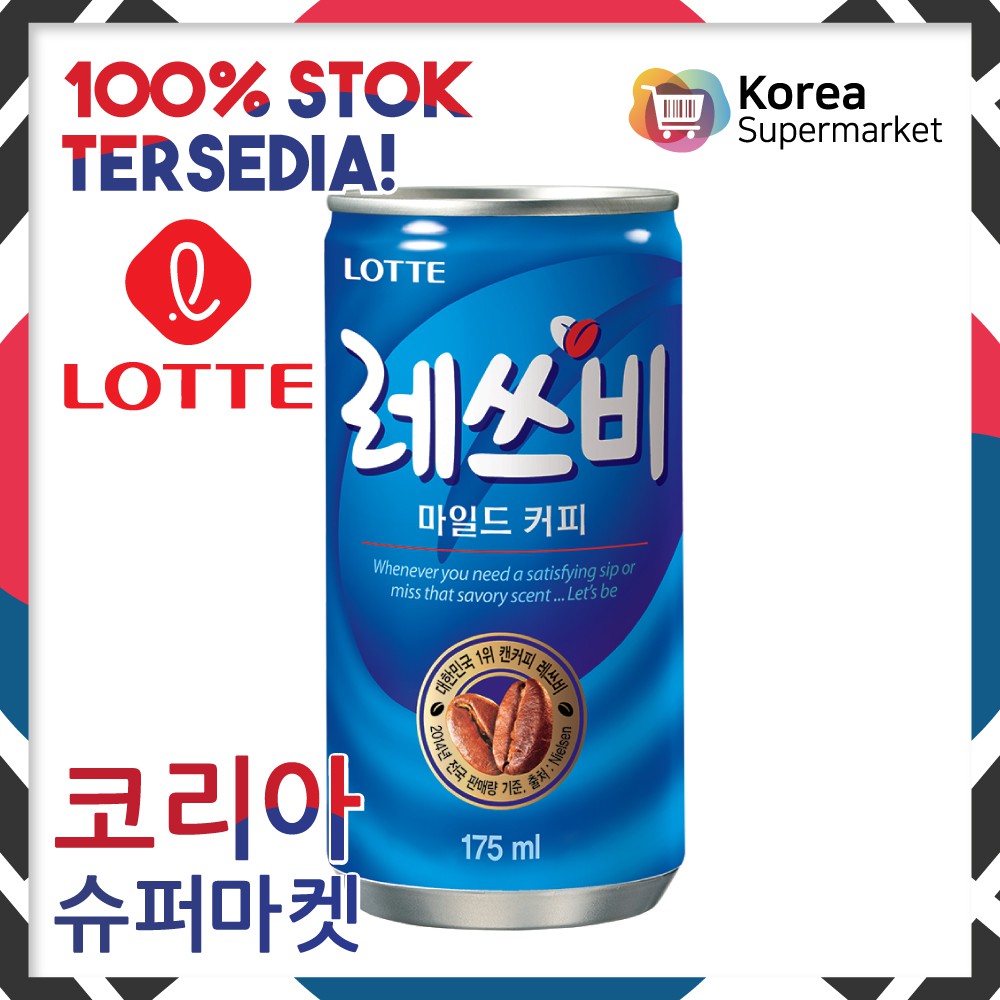 Jual Lotte Let's Be Mild Coffee 175 ml/Kopi Susu Original Asli Korea ...