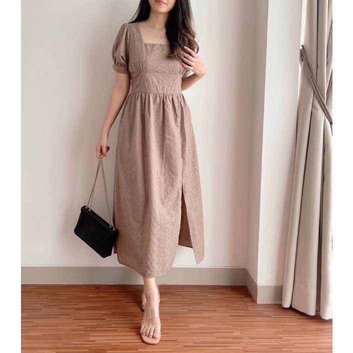 Jual DRESS YOO NA DRESS KOREA DRESS IMPORT DRESS FLOWY DRESS SIMPLE EC 8427 Shopee Indonesia