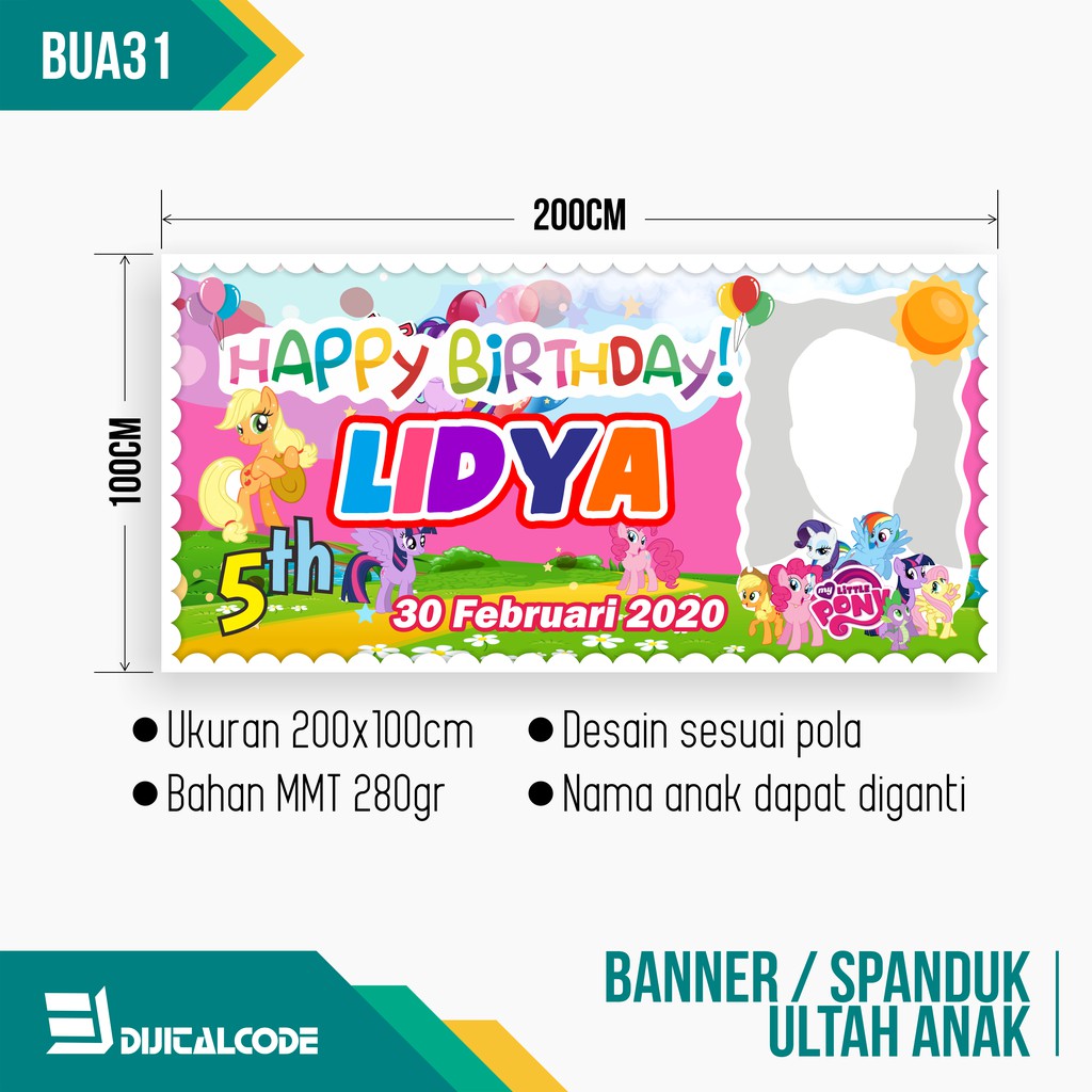 Jual BUA31 Spanduk Banner Ulang Tahun Anak 200x100cm | Shopee Indonesia