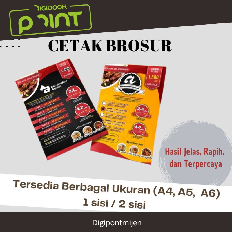 Jual Cetak Brosur / Flyer / Pamflet Custom Murah | Ukuran A4 , A5, A6 ...