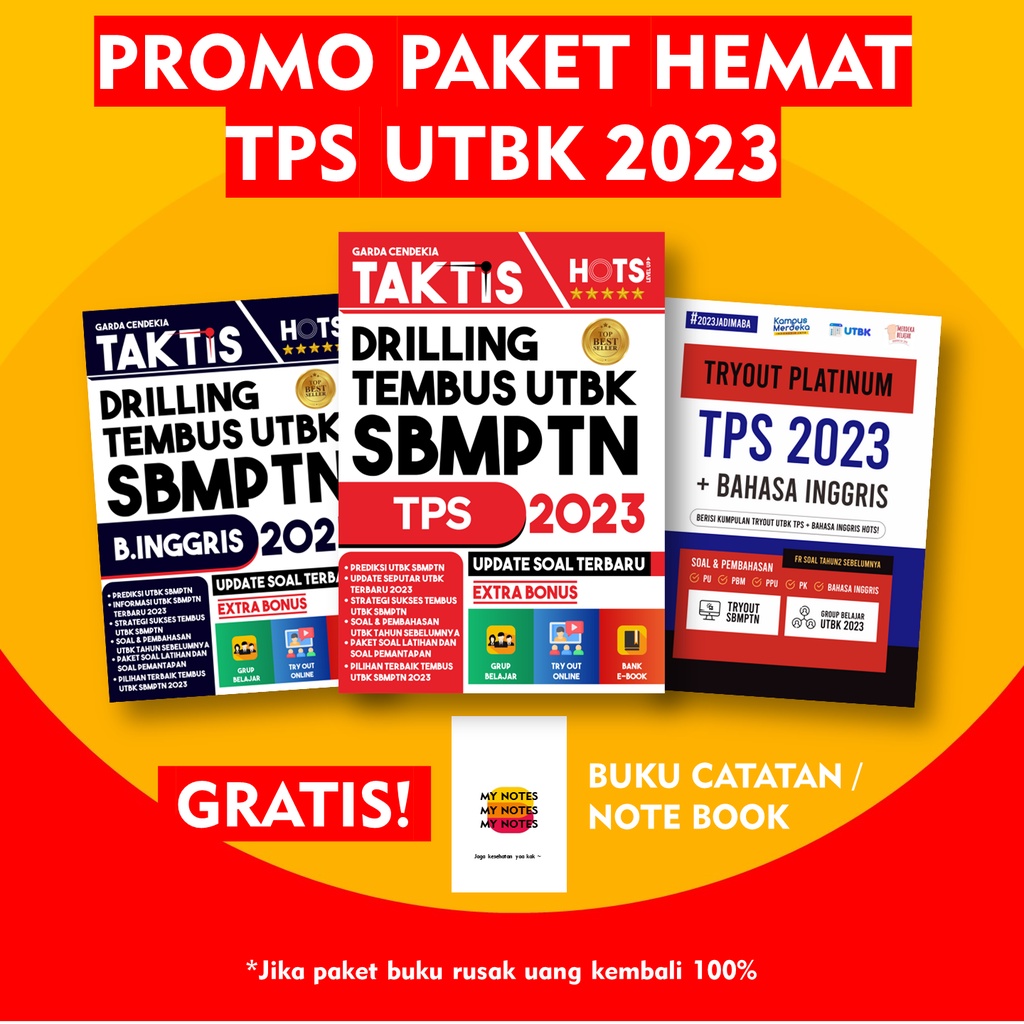 Jual Paket Murah 3 Buku Taktis Tps Taktis Bahasa Inggris Try Out