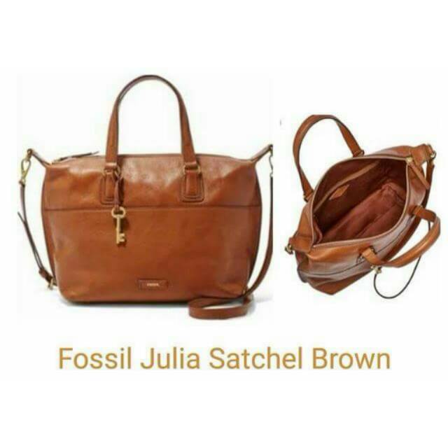 FOSSIL JULIA SATCHEL BROWN FOSSIL BAG ORI MURAH TAS FOSSIL ASLI MURAH TAS BRANDED