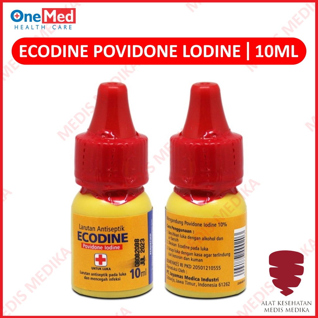 Jual Ecodine Povidone Lodine 10 ml Obat Merah Luka P3K Sejenis Betadine ...