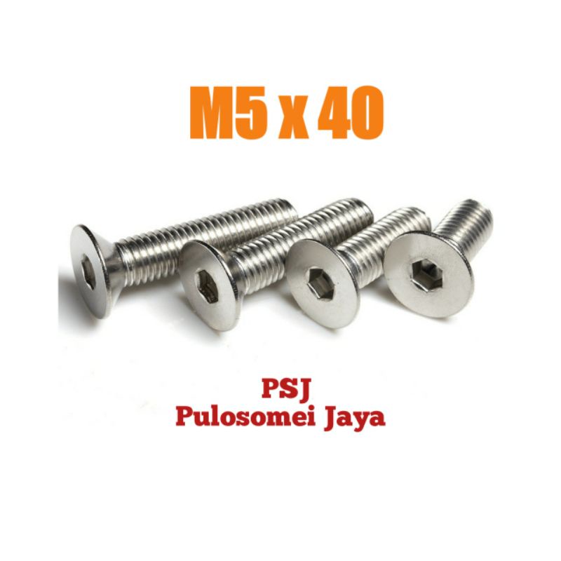 Jual Baut JF L Stainless / Verseng M5 X 40 Stainless 304 | Shopee Indonesia