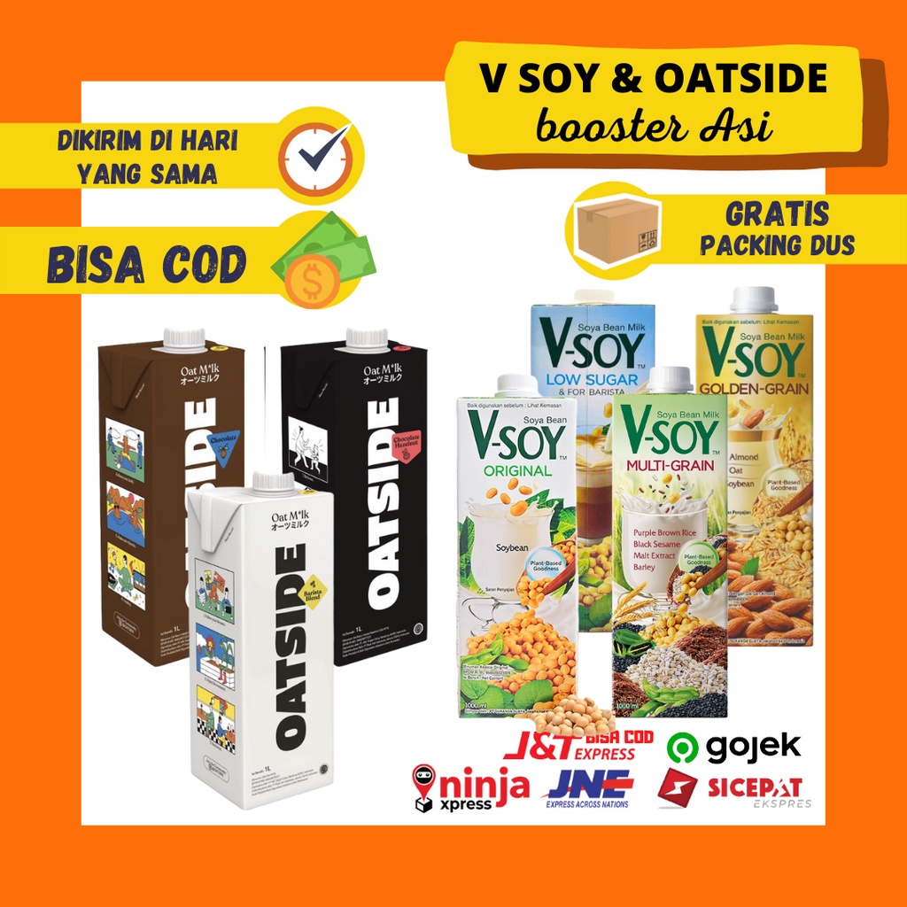 Jual V Soy Vsoy Multigrain Susu Kedelai Enak Pelancar Vsoy Golden Grain Booster Asi 1 Liter