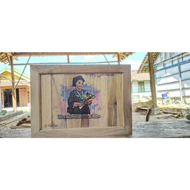 Jual cetak photo wood/ foto seketsa/ foto kayu | Shopee Indonesia