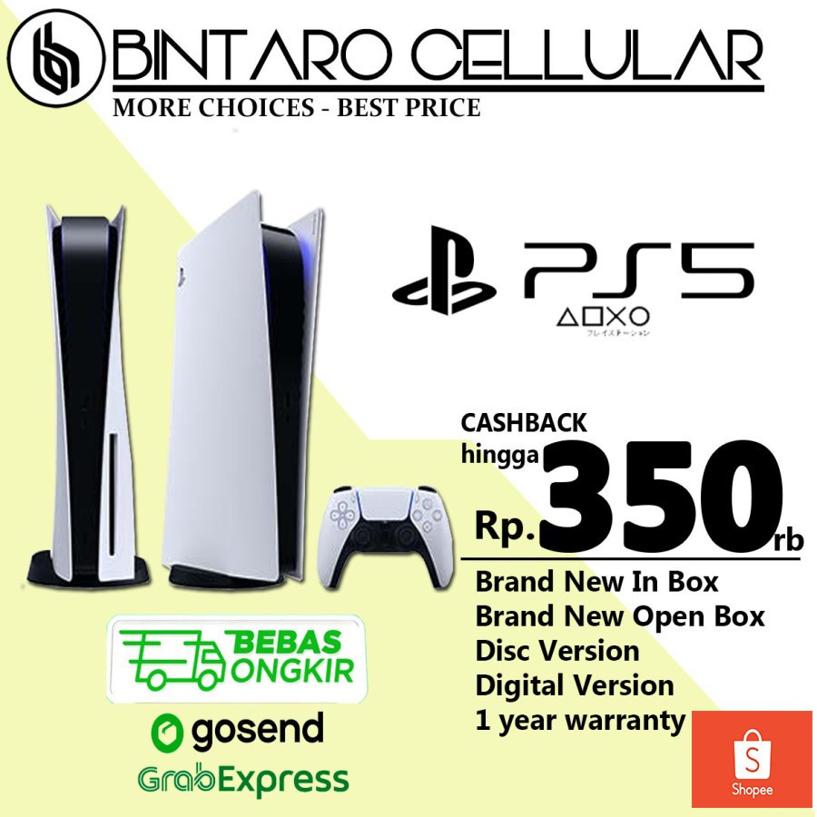 Jual BIG SALE PS 5 SONY PLAYSTATION 5 PS5 GAME CONSOLE - DIGITALVERSION ...