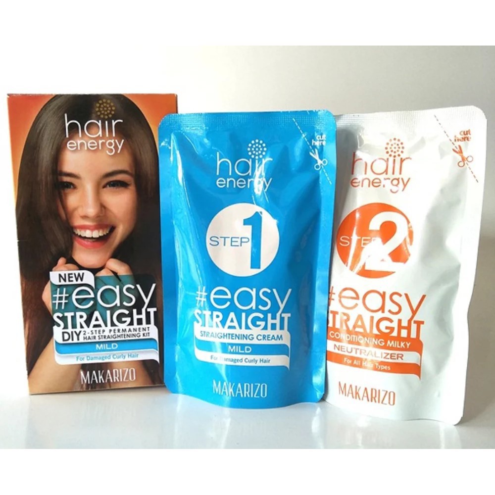 Jual Makarizo Hair Energy Easy Straight DIY 2 Step Mild Medium