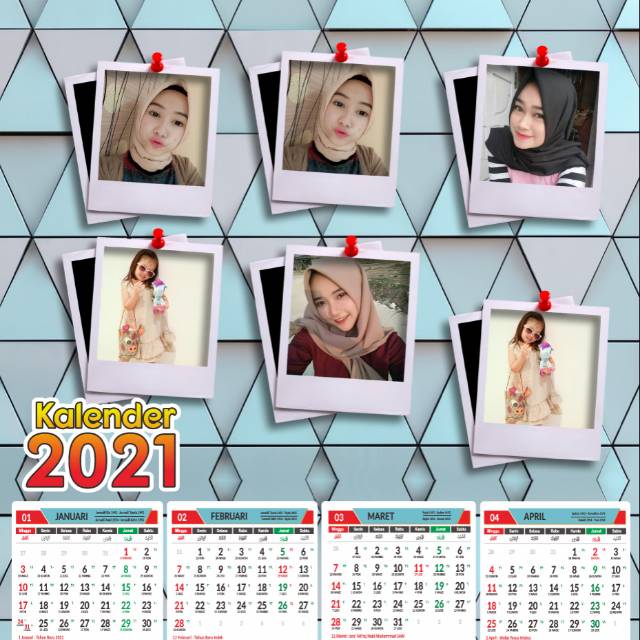 Jual Kalender Custom 2021, Ada 50 Jenis Desain. Kertas Art Paper 260 ...