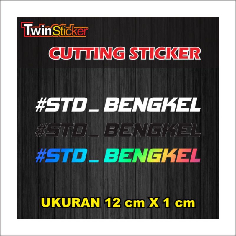 Jual Stiker STD BENGKEL Cutting Sticker Motor Helm Vario Beat Scoopy ...