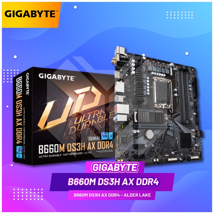 Jual Gigabyte B660M DS3H AX Intel LGA1700 B660 DDR4 - Alder Lake ...