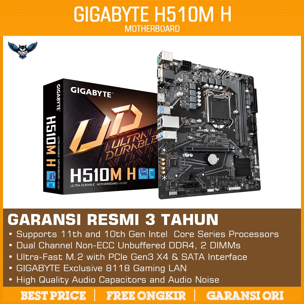 Jual GIGABYTE H510M H Motherboard Intel Gen11 LGA 1200 H510 MATX