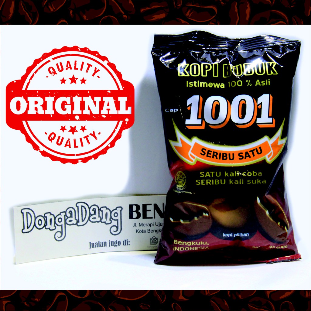 Jual Kopi Robusta Bubuk Cap 1001 ASLI Bengkulu 95gr Shopee Indonesia