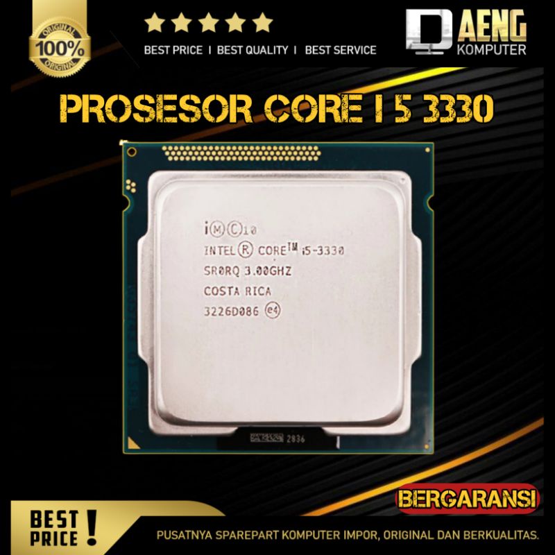 Jual Processor Intel Core i5 3330 l Prosesor Intel Core i5 3330 3.00 ...