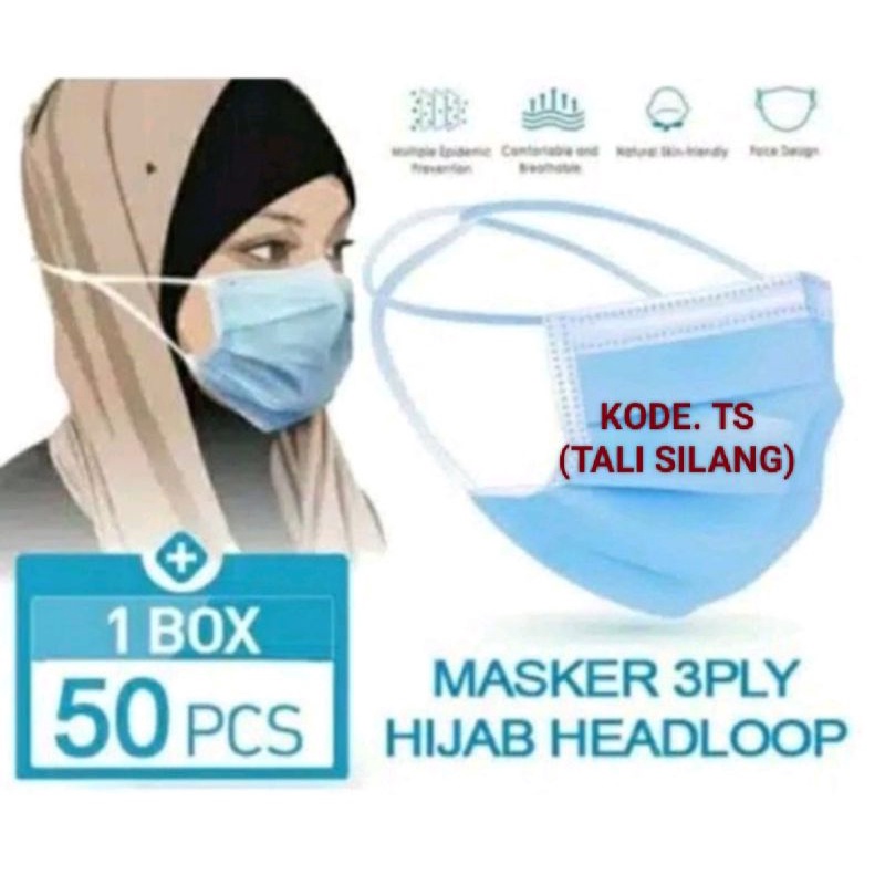 Jual Masker Hijab/Headloop 3 ply | Shopee Indonesia