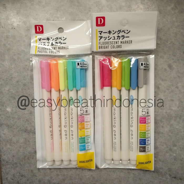 Jual Stabilo Pulpen Stabilo Warna Warni Highlighter Daiso