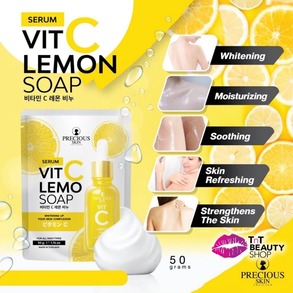 Jual Precious Skin Serum Vitamin C Lemon Body and Face Whitening Soap ...