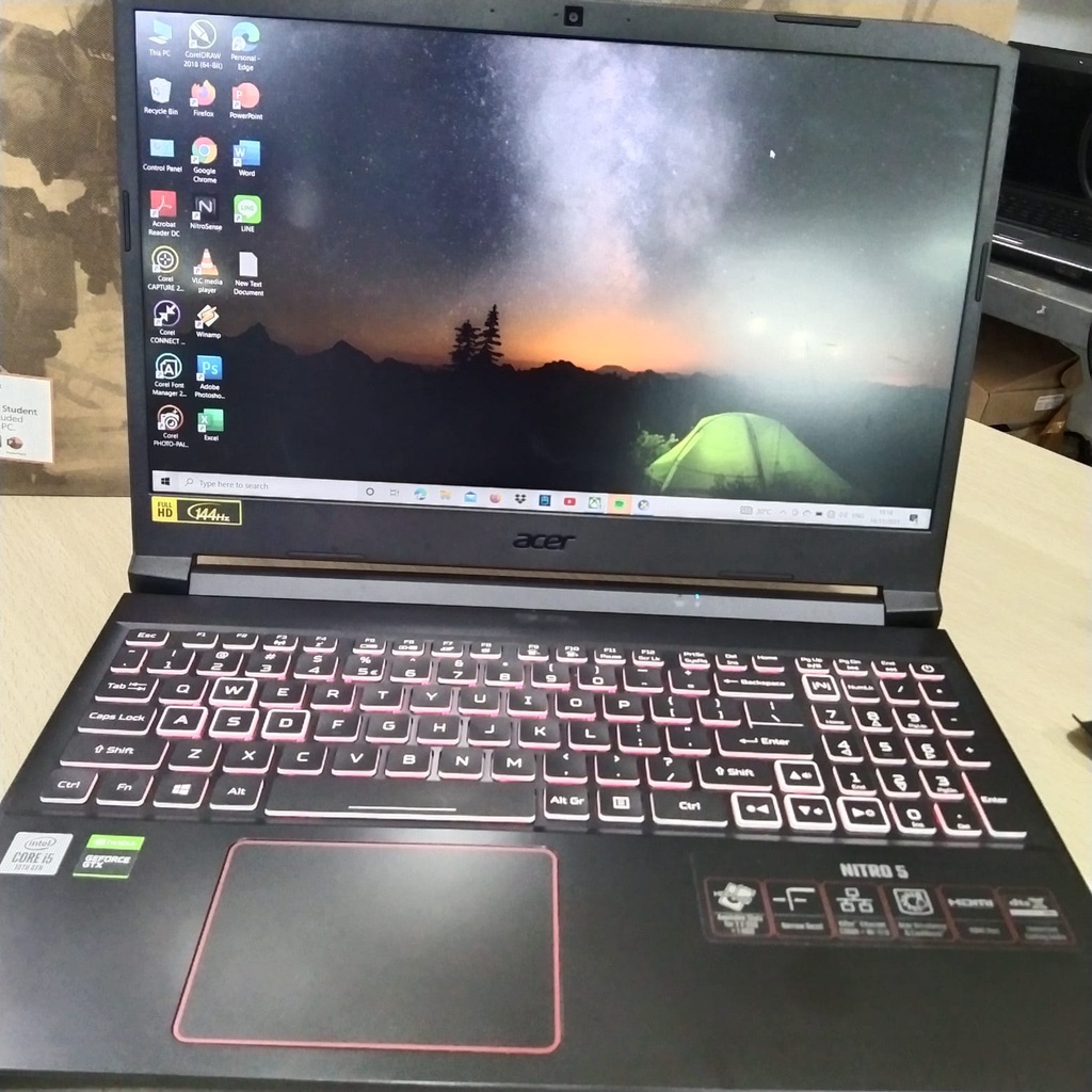 Jual Laptop Gaming Desain Acer Nitro 5 Core i5 Gen 10 Ram 8 gb Ssd 512 ...