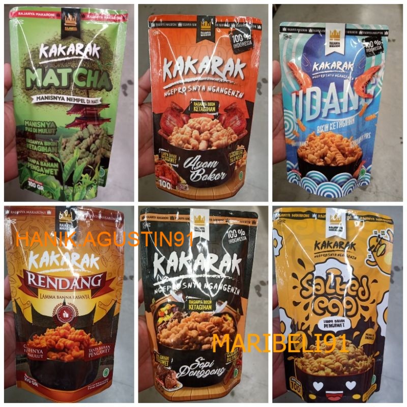 Jual Makaroni Spiral Kakarak | Makaroni Rasa Rendang / Salted Egg/ Ayam ...