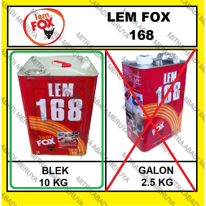 Jual Lem Kuning Fox 168 Blek 10 Kg Lem Hpl Lem 168 Lem Triplek Shopee