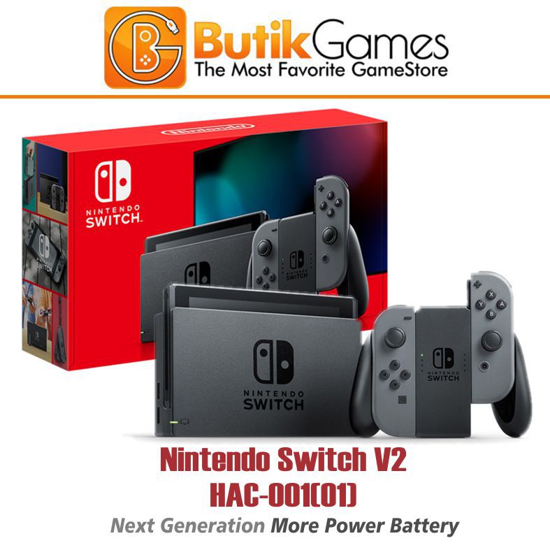 Jual Nintendo Switch Console V2 New Model Grey Gray Abu Abu | Shopee ...