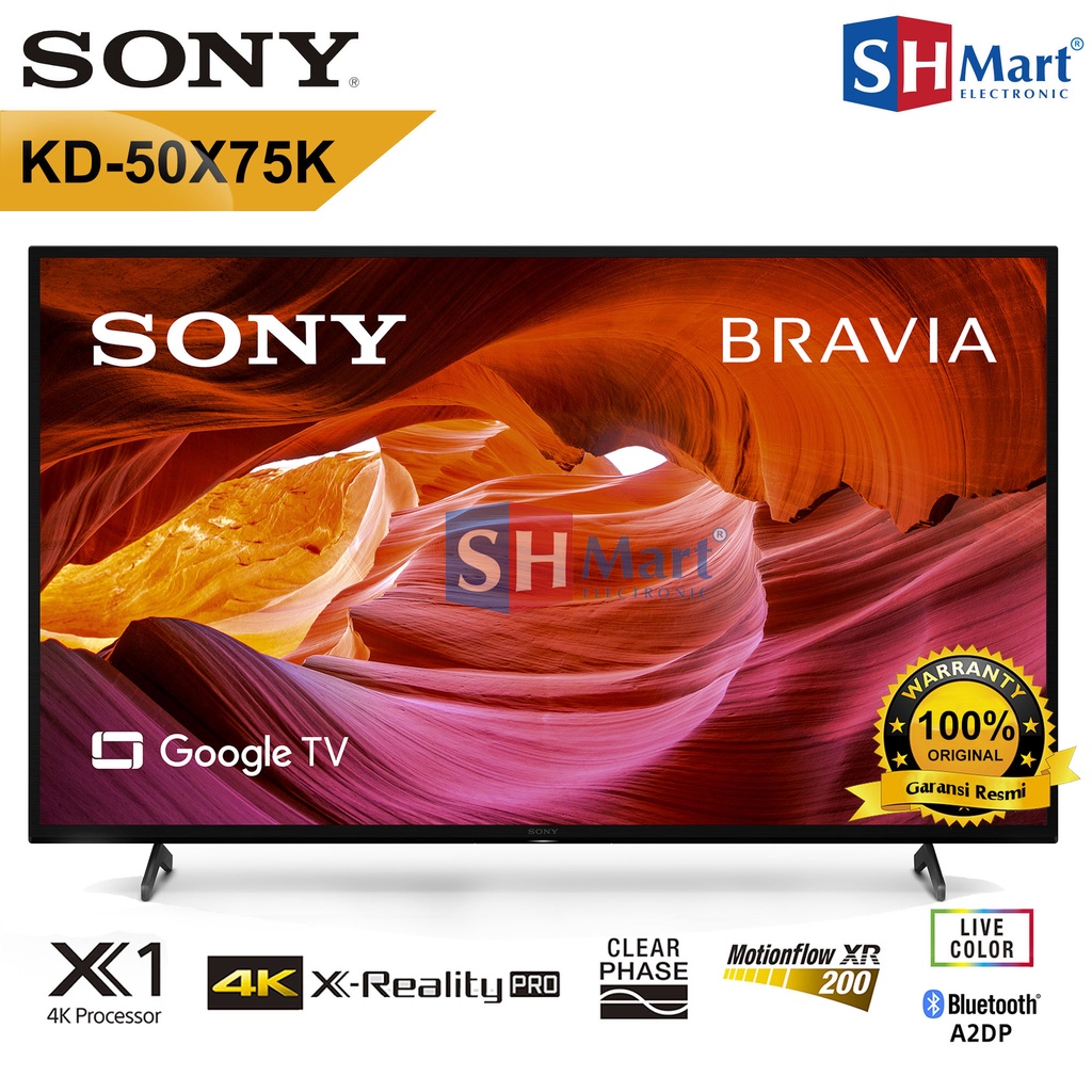 Jual TV SONY BRAVIA 50 INCH KD50X75K 4K HDR 50X75K ANDROID TV GARANSI