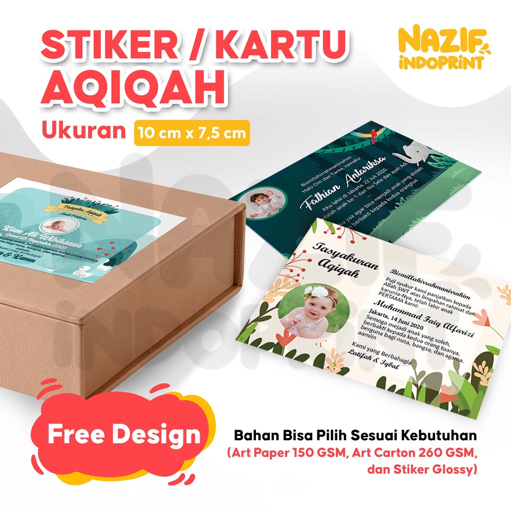 Jual Stiker Aqiqah Bayi Lucu / Stiker Syukuran Aqiqah / Stiker ...