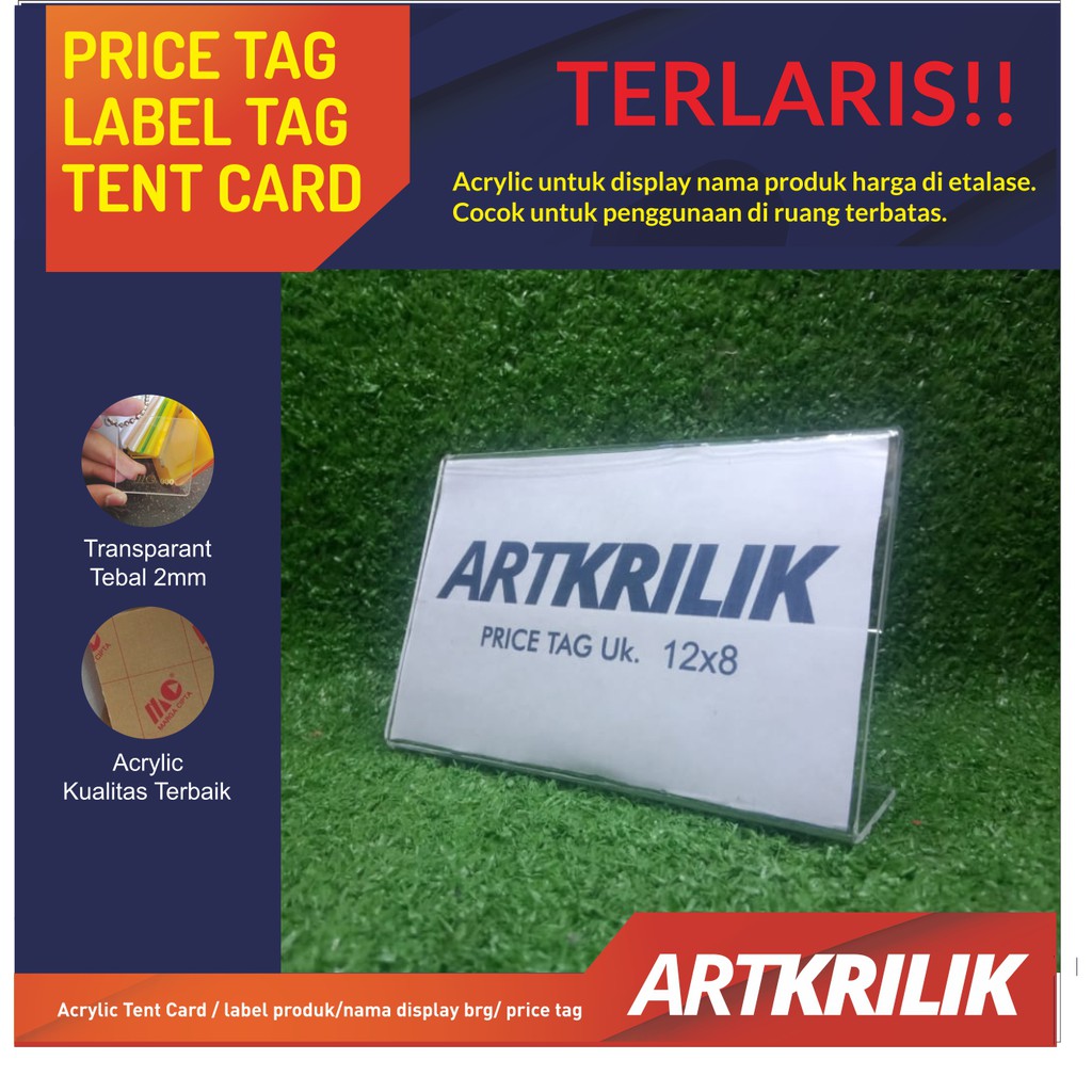 Jual Artkrilik Works | PAPAN NAMA MEJA NAME TAG LABEL TAG PRICE TAG ...