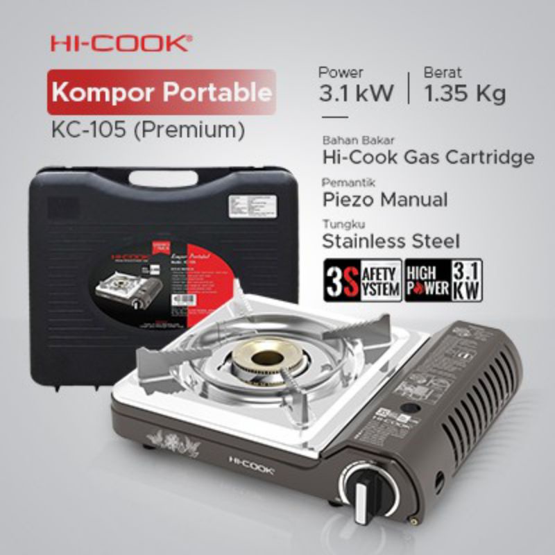 Jual KOMPOR PORTABLE PORTABEL HICOOK KC 104 KC 105 KOMPOR MEJA CAMPING ...