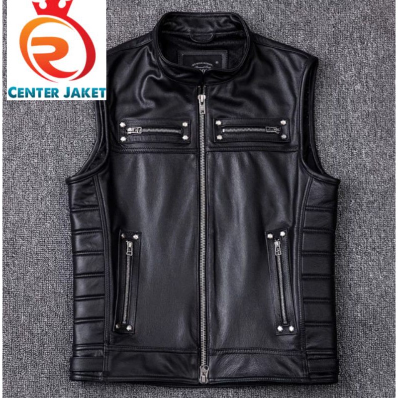 Jual ROMPI rider kulit sintetis/rompi turing kulit sintetis | Shopee ...