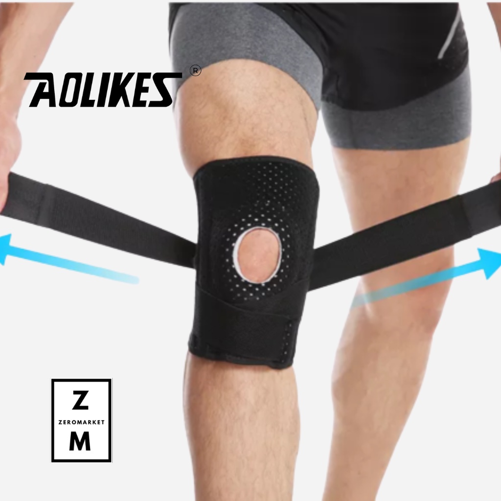 Jual AOLIKES KNEE SUPPORT PROTECTOR BRACE WITH ADJUSTABLE STRAP ...