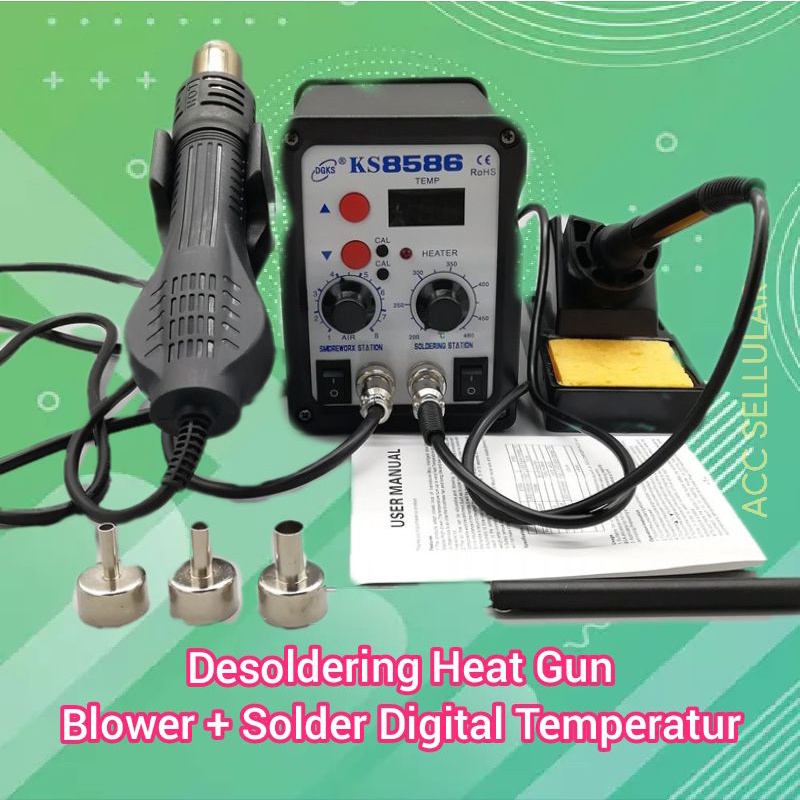 Jual Solder Uap Desoldering Heat Gun BLOWER + Solder Dengan Station