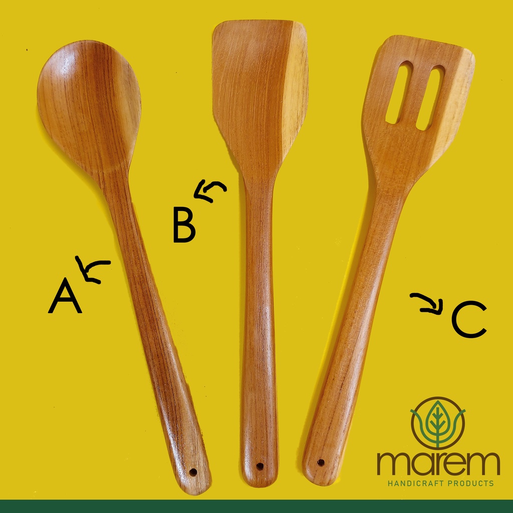 Jual SPATULA KAYU JATI PREMIUM WOODEN SPATULA SUTIL KAYU JATI