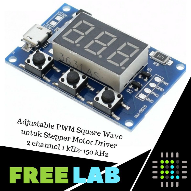 Jual Adjustable PWM Duty Cycle Pulse Frequency Generator 2 Channel ...