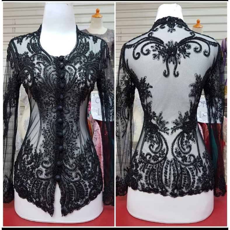 Jual KEBAYA PESTA LENGAN PANJANG//KEBAYA PAYET HITAM//KEBAYA PAYET