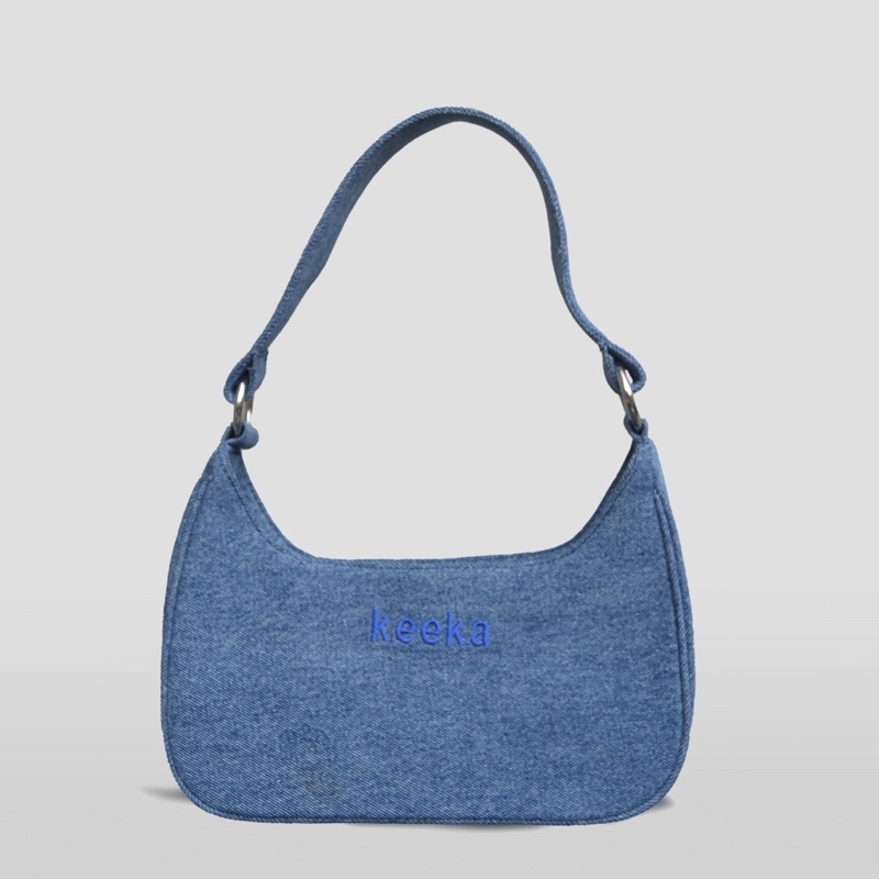 Jual Keeka Recycled Denim Shoulder Bag - Light Blue Series | Shopee ...