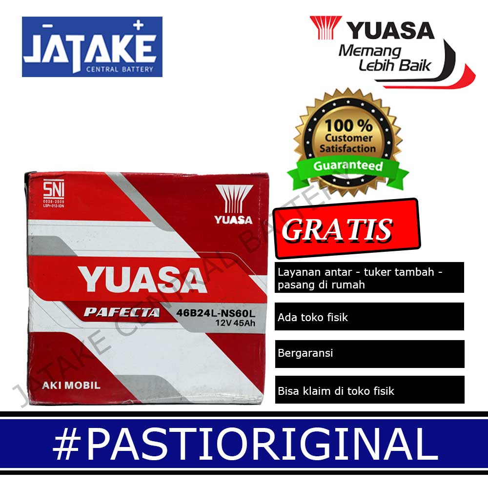 Jual Aki basah NS60L Yuasa Pafecta mobil Nissan Grand Livina March