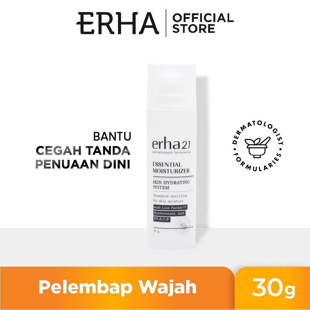 Jual ERHA Essential Moisturizer 30g Pelembab Wajah Anti Penuaan Untuk