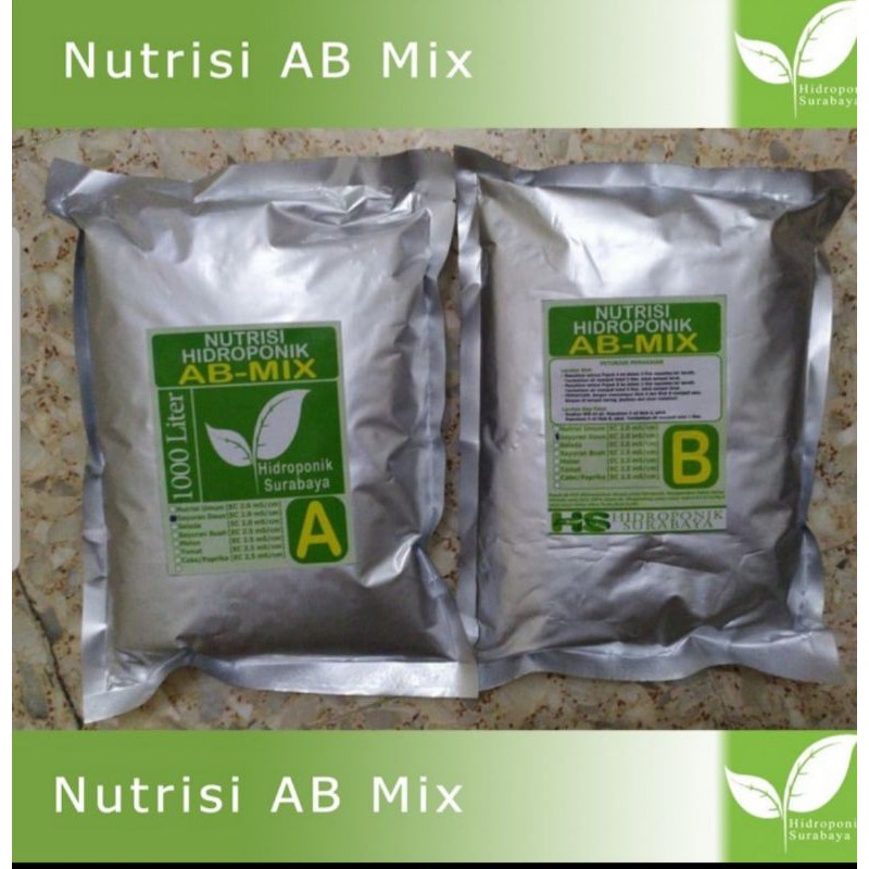 Jual AB Mix Hidroponik Surabaya 5 liter untuk sayuran daun | Shopee ...