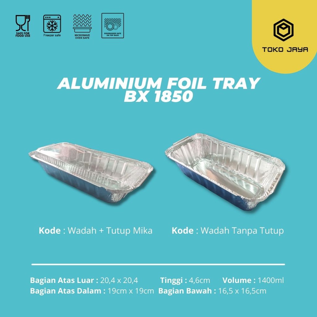 Jual ALUMINIUM FOIL CUP BX 1850 + TUTUP / ALUMINIUM FOIL TRAY / READY ...