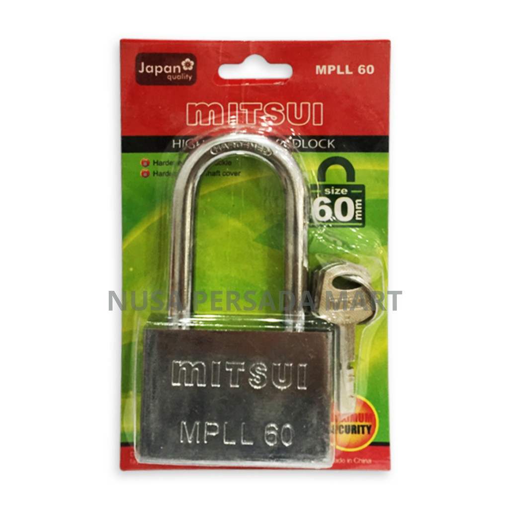 Jual Mitsui MPLL 60 Gembok Baja 60mm Leher Panjang Anti Karat Anti ...
