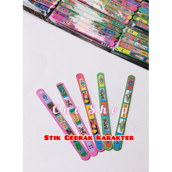 Jual Stik Gebrak / Stik Es Karakter dapat 75 stik Mainan Jadul Anak ...