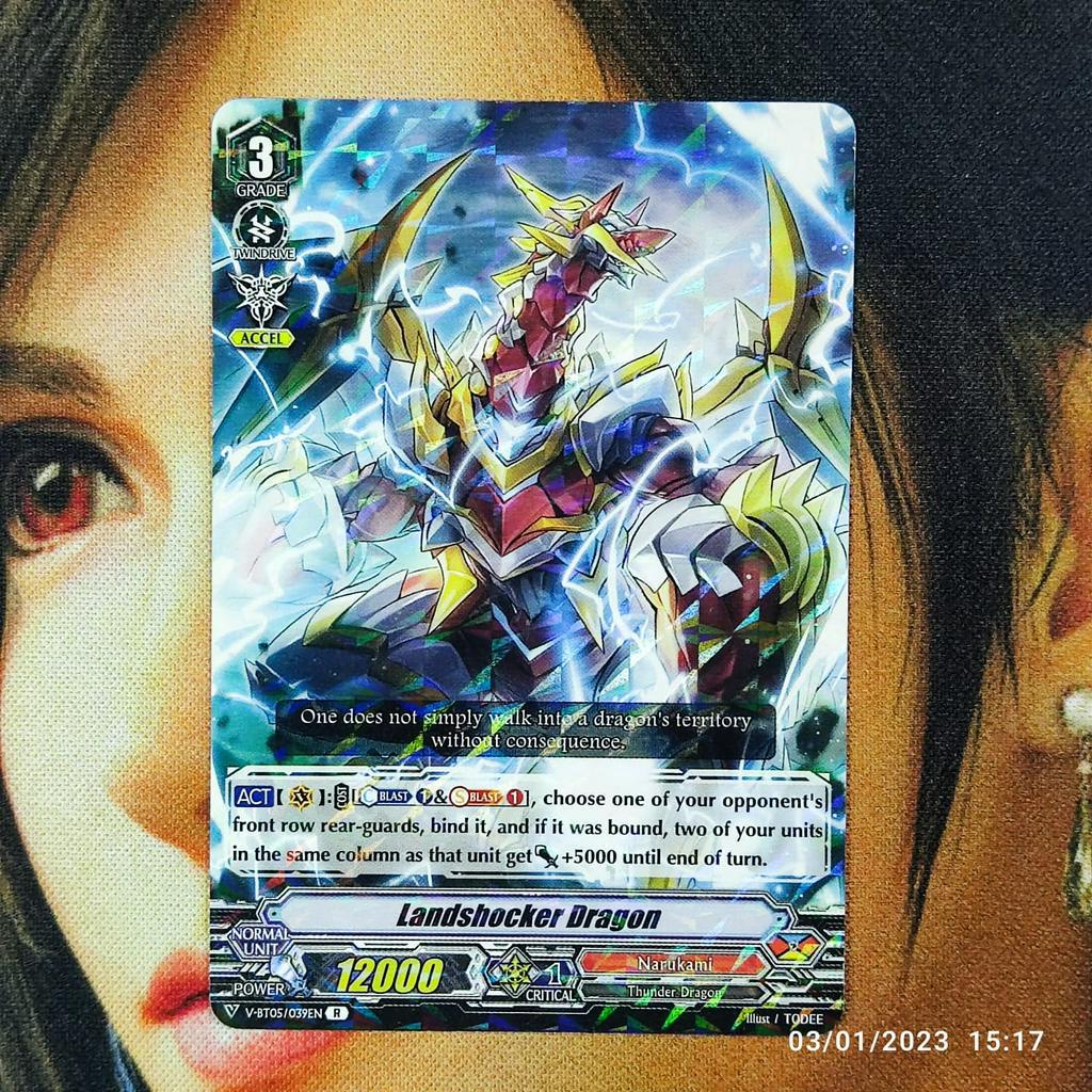 thumbnail image 2 of Cardfight Vanguard – Thunder Break Dragon (Narukami) V-BT05/023EN RR – Aerial Steed Liberation 2 of 6