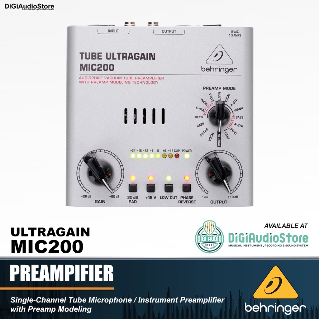 Jual BEHRINGER TUBE ULTRAGAIN MIC200 [ MIC 200 ] Microphone ...