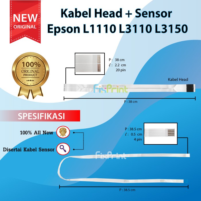 Jual Paket Kabel Print Head Sensor Epson L1110 L3110 Flexible Cable Printer L1110 L1210 L1250 1067