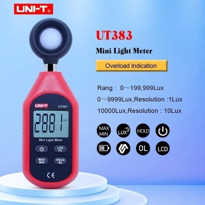 Jual UNIT UT383 Luminometer Light Meter Pengukur Cahaya Mini Lux