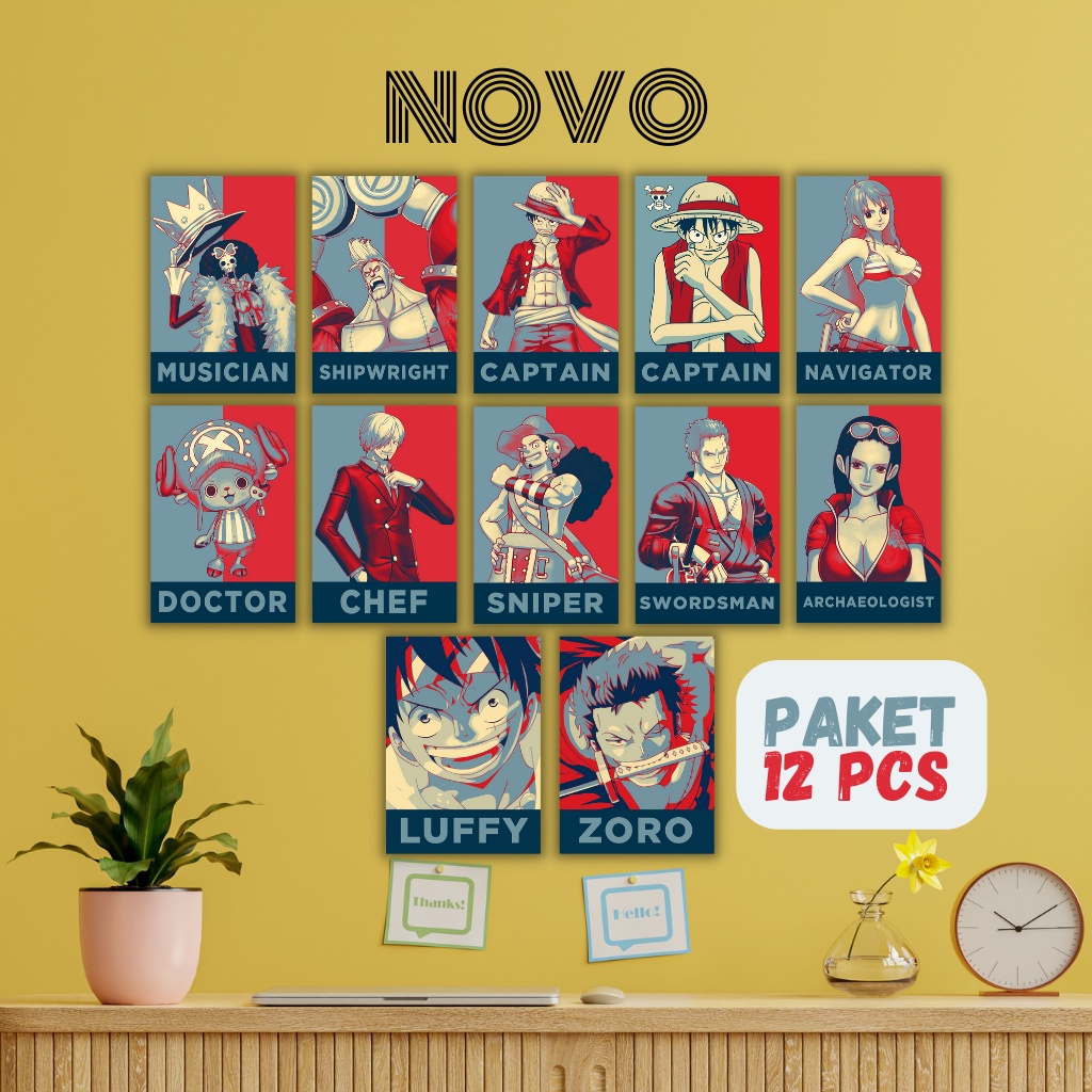 Jual Poster Anime One Piece Pajangan Hiasan Dinding Kamar Anime (Isi