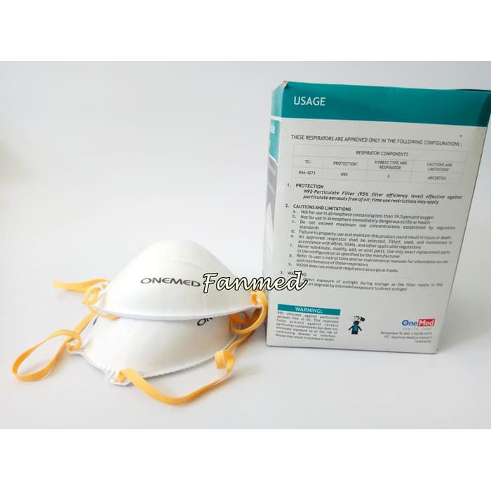 Jual N95 Mask Onemed masker n95 Masker Asap Debu virus kuman tbc TB ...